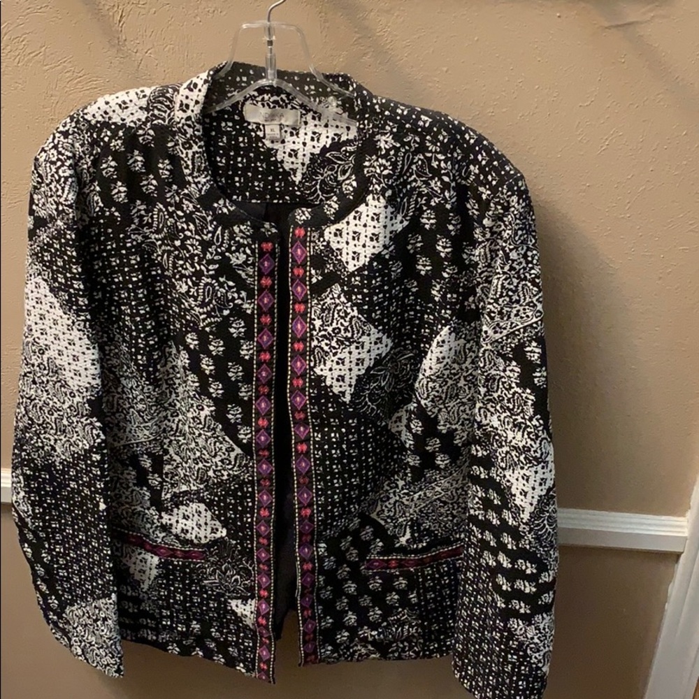 Black and white jacket